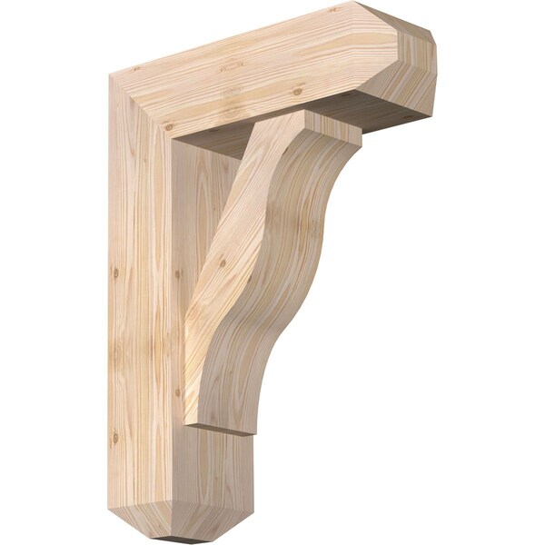 Ekena Millwork Funston Craftsman Smooth Bracket w/ Offset Brace, Douglas Fir, 7 1/2"W x 22"D x 30"H BKT0806X22X30FST04SDF - main